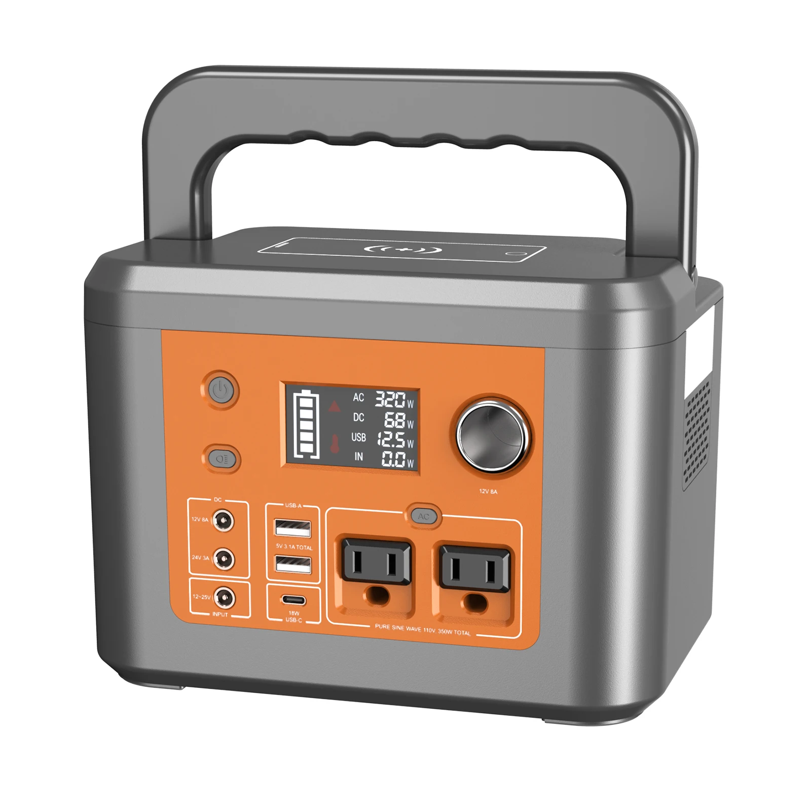 Power Bank с ручным кривошипом 300 Вт 110 В 220 240 переменного тока 12 литиевая батарея для наружного кемпинга и домашнего использования