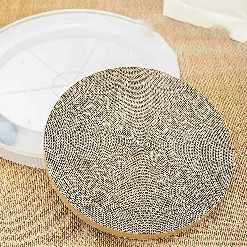 Wholesale Claw-grinding corrugated-round bed to play with cat dishes daily home indoor cats play with hi toys