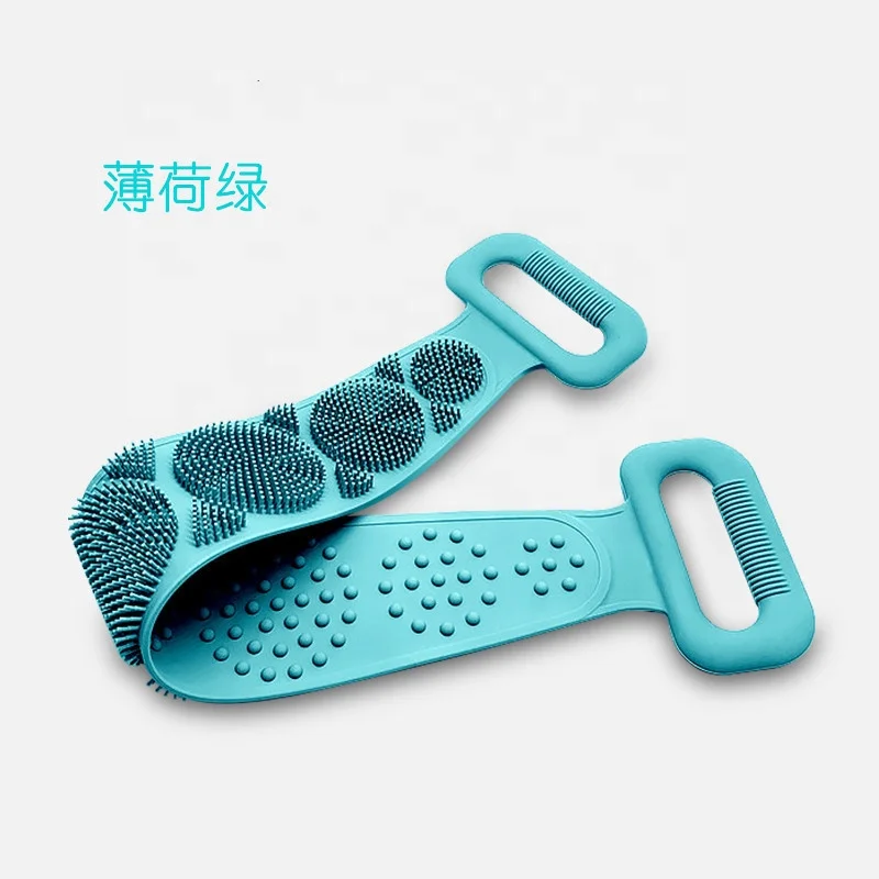 Silicone washcloth for men and women strong back rub plaster long back exfoliate bath brush exfoliating shower towel