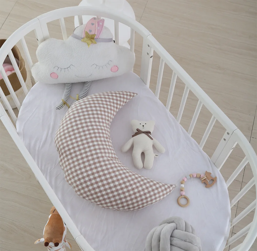 For Pregnant Women Newborn Baby Posing Pillow Moon Shape Infant Nursing Pillow Crib Bumper Room Decoration Pillow