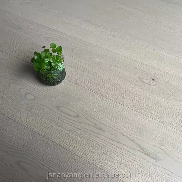 Environmental european  oak light grey color engineered wood floor