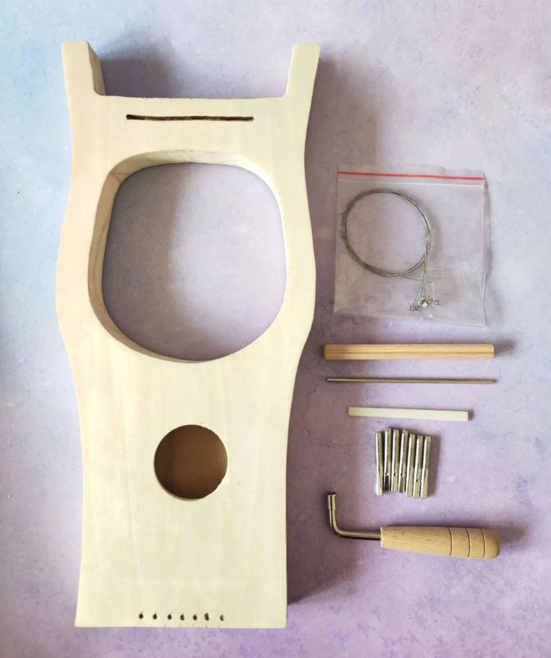 Greek Instrument Lyre DIY Kit Linden Body Wooden Handmade Handpaint Children Toys Including Fittings And Painting Tools