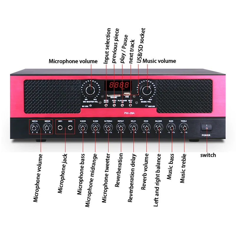 OEM ODM KYYSLB 350W*2 Digital Amplifier Professional High-power Home KTV Amplifier Blueteeth K Song Kara OK Subwoofer Audio