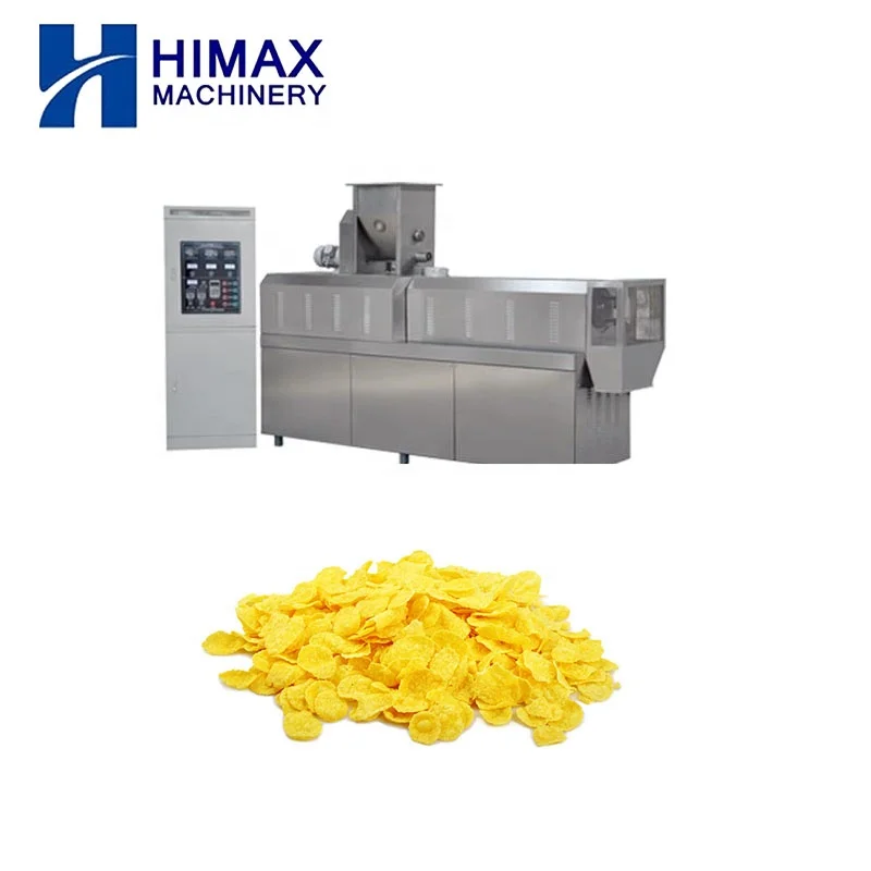 Efficient Instant Breakfast Cereal Food Processing Line Automatic Selling Corn Flakes Snacks Making Machines Line Equipment