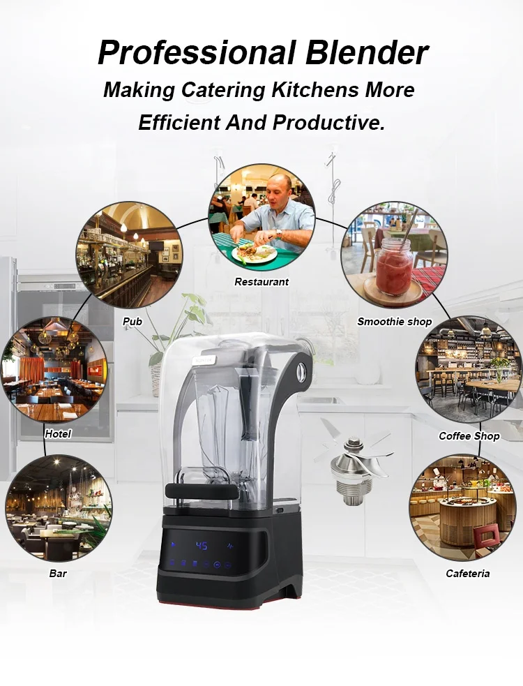 Wholesale Commercial Blender Electric Kitchen Food Mixer 2.5L Blender For Home Use Heavy Duty Commercial Blender