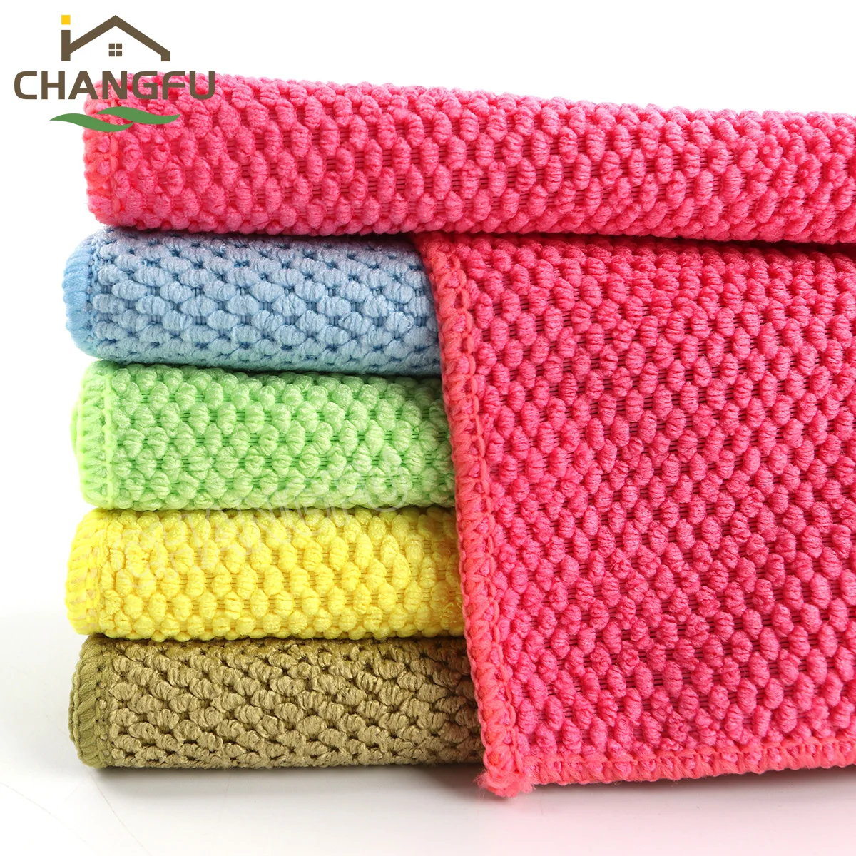 Changfu Wholesale Kitchen Wash Cloth Microfiber Table Cleaning Cloth