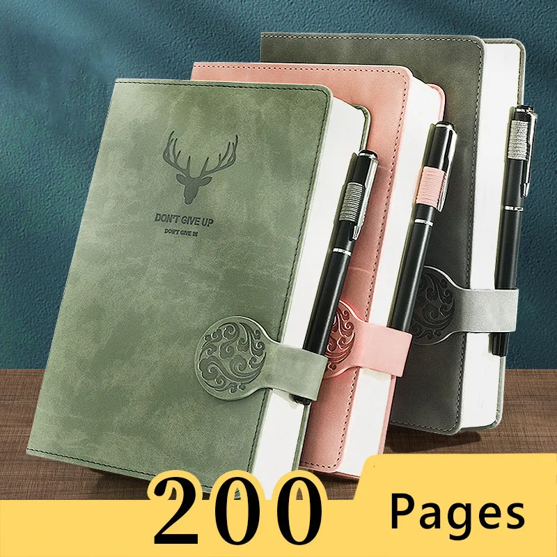 2023 A5 Journal  Retro Planner Office Work Business  Soft Leather Diary School Supplies  libretas diary  Stationery