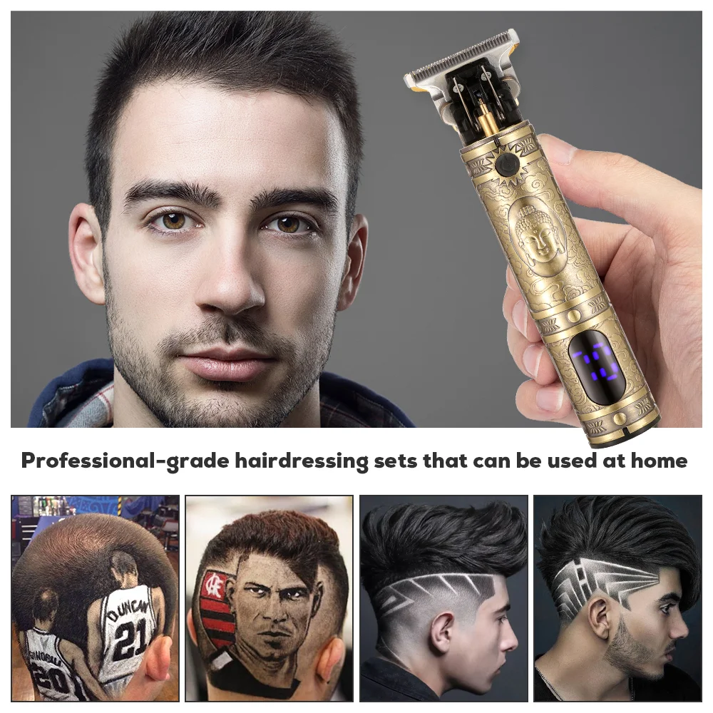 USB T9 Hair Clipper Professional Electric Hair Trimmer Barber Shaver Trimmer Beard 0mm Men Hair Cutting Machine for Men