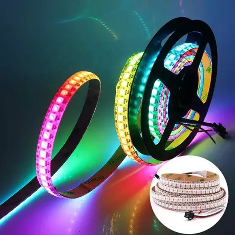 DC5V WS2812B индивидуально Адресуемая RGB пользовательская Светодиодная лента 5 м 2812 30/60/144