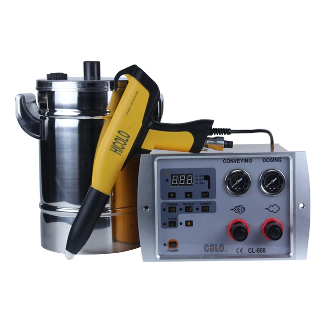 Portable powder coating spray machine