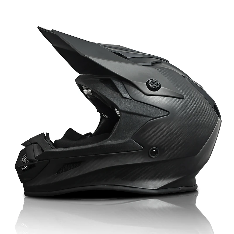 V328 Customisable Carbon Fibre Lightweight Motocross Helmet Motorcycle Carbon Fiber breathing mask helmet for snowmobile