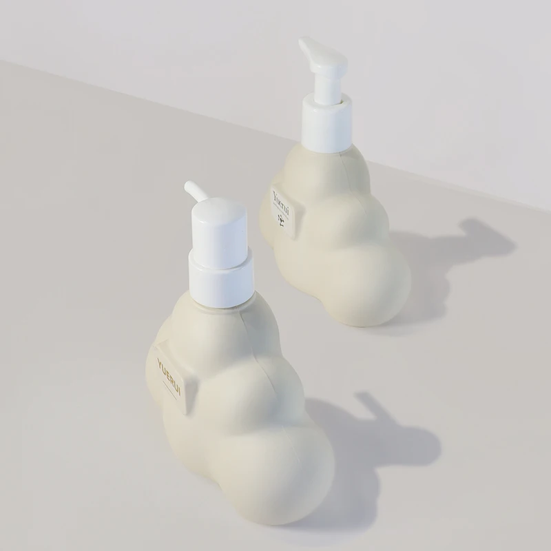 350ml Sub-surface cloud shape sponge bubble hand soap baby shower gel milk hydraulic pump plastic bottle