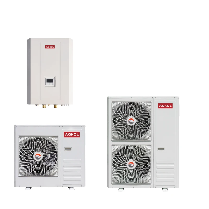 Low Price Mini  Heat Pump water heater ,5kW~24kW OEM WIFI Inverter control heat pump Split EVI air to water portable  heat pump