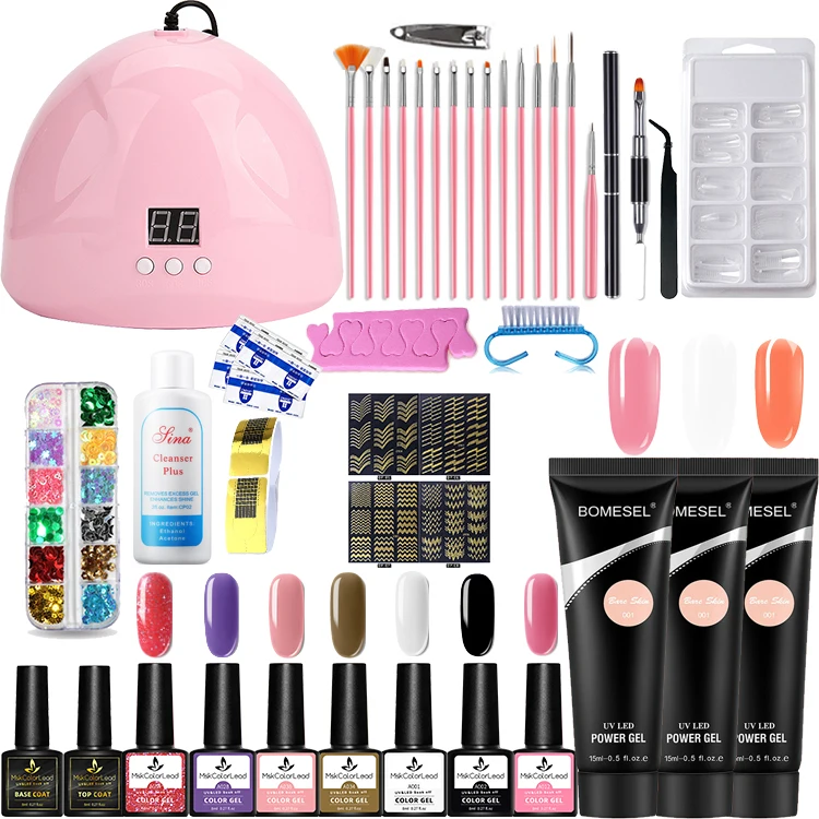Acrylic Nail Kit With Lamp Dryer Full Manicure Set For Acrylic Powder Brush Tool Professional Nail Accessories Nail Art Kits Set