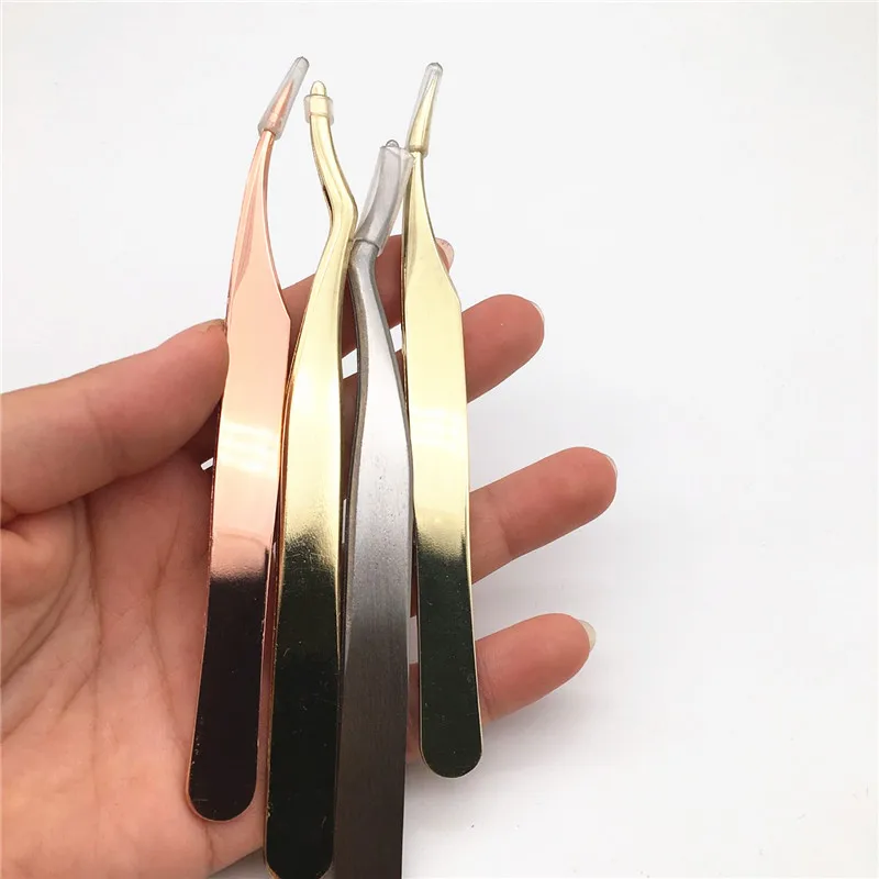 
3D mink eyelashes private label eyelash applicator,custom packaging private label rose gold False Eyelashes Tweezer 