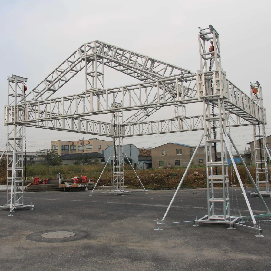 Truss Display Stage Aluminum Lighting Assembly Parts 290x290x2500mm G34