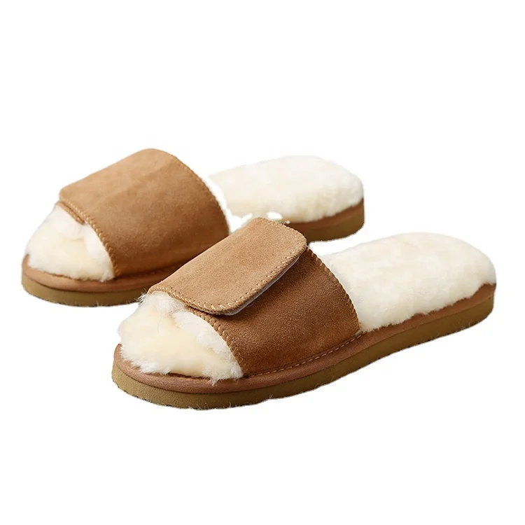 Australia shearling sheepskin slippers for women