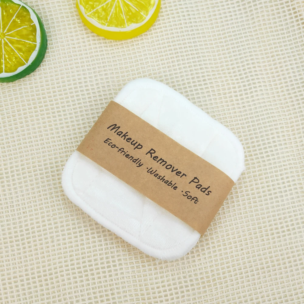 Wall Mounted Cotton Swab Box Makeup Cotton Pad Bamboo 3 Layers Kraft Paper Wholesale Washable Reusable 3layers Velvet Bunld 3pcs