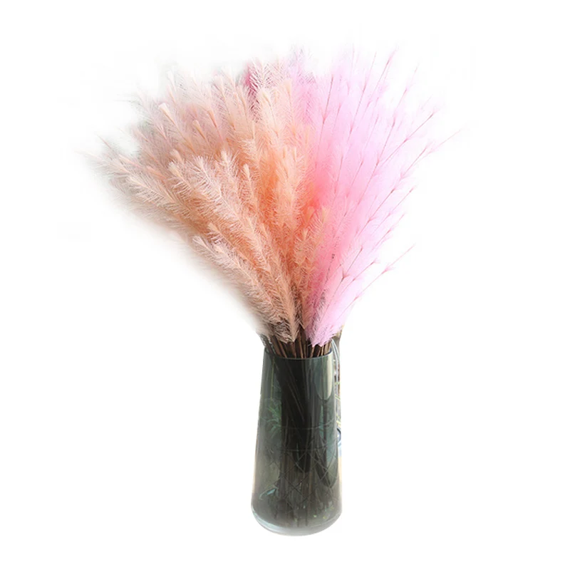 Faux Tall Fluffy Grass For Wedding Home Party Decor, Large Fluffy Artificial Floral Pompas Grass Branches for Floor Vase