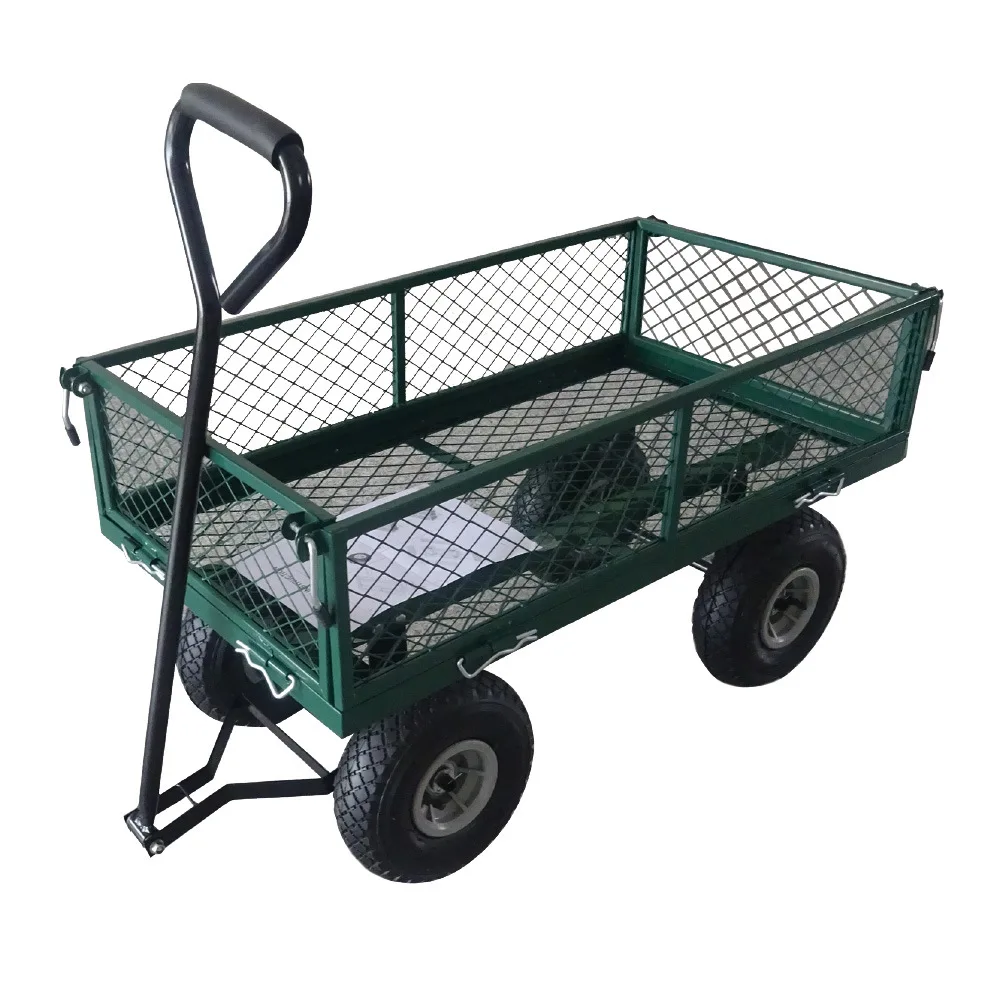 Firewood Garden Cart Tool Vehicle Folding Utility Wagon with steel frame