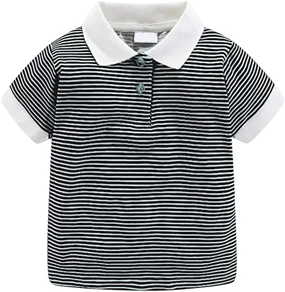 Детские Полосатые футболки-поло на заказ, 100% хлопок, мягкая рубашка-поло для мальчиков и девочек