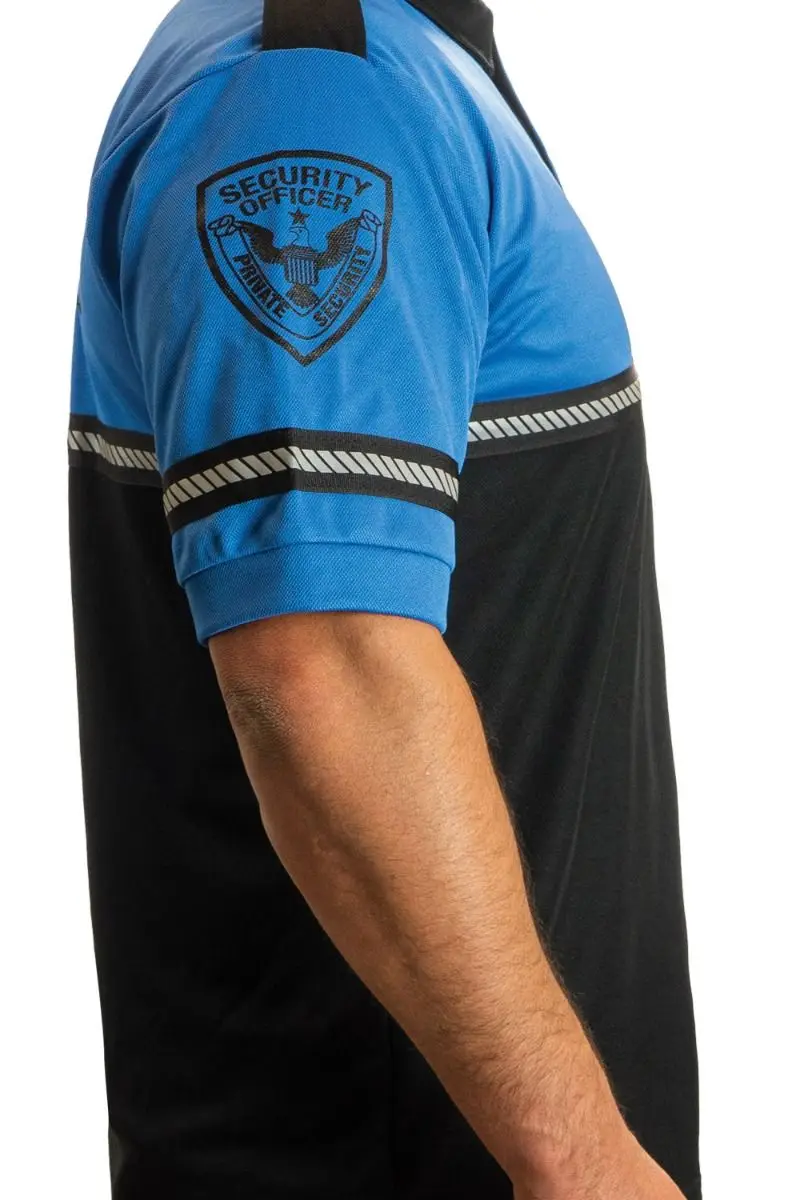 Первоклассная двухцветная рубашка-поло для Велосипедного патруля с карманом на молнии и светоотражающими полосками