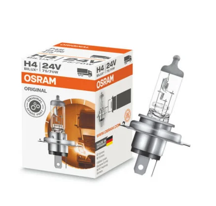 Лампа Osram 24V H4 75/70W 64196 сделано в
