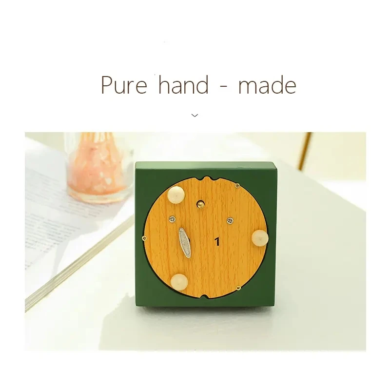 Christmas Train Ornaments Wooden Rotating Music Boxes Gifts