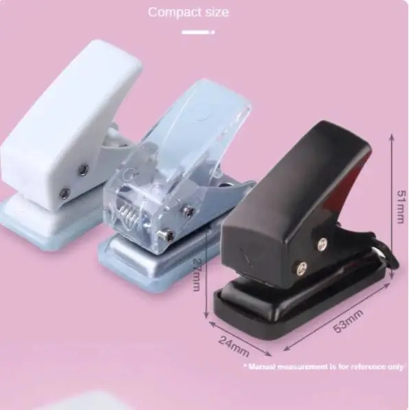 High Quality Macaron Single Hole Puncher Round Hole Puncher Office School Stationery