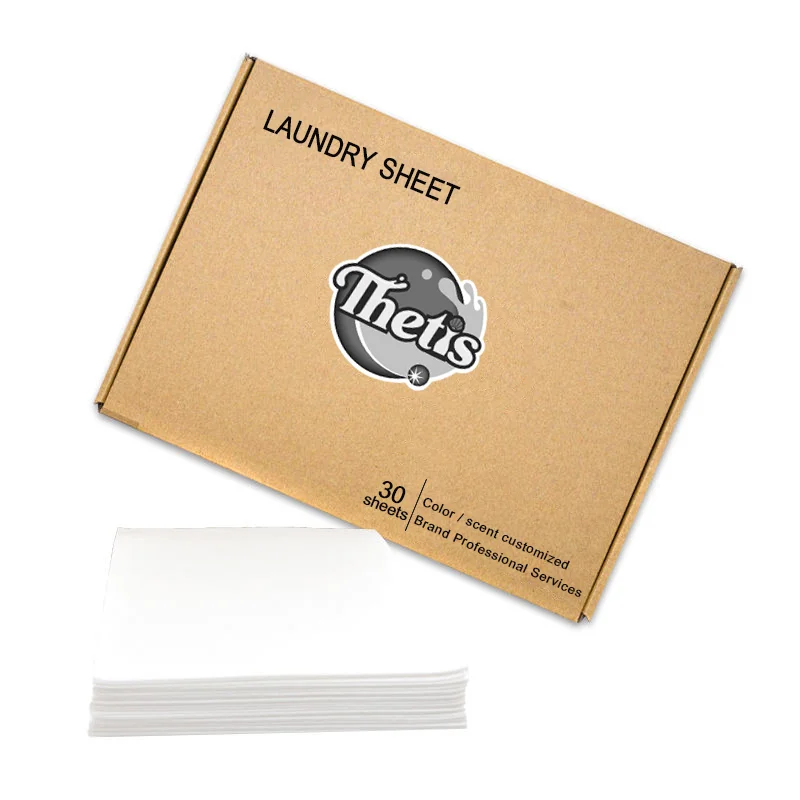 Eco-friendly concentrated biodegradable stain remover washing paper soap strip natural laundry detergent sheet private label