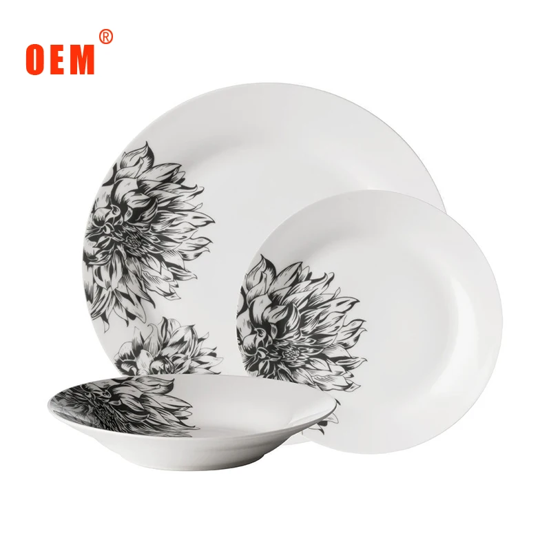 Керамическая фарфоровая посуда набор посуды семейная