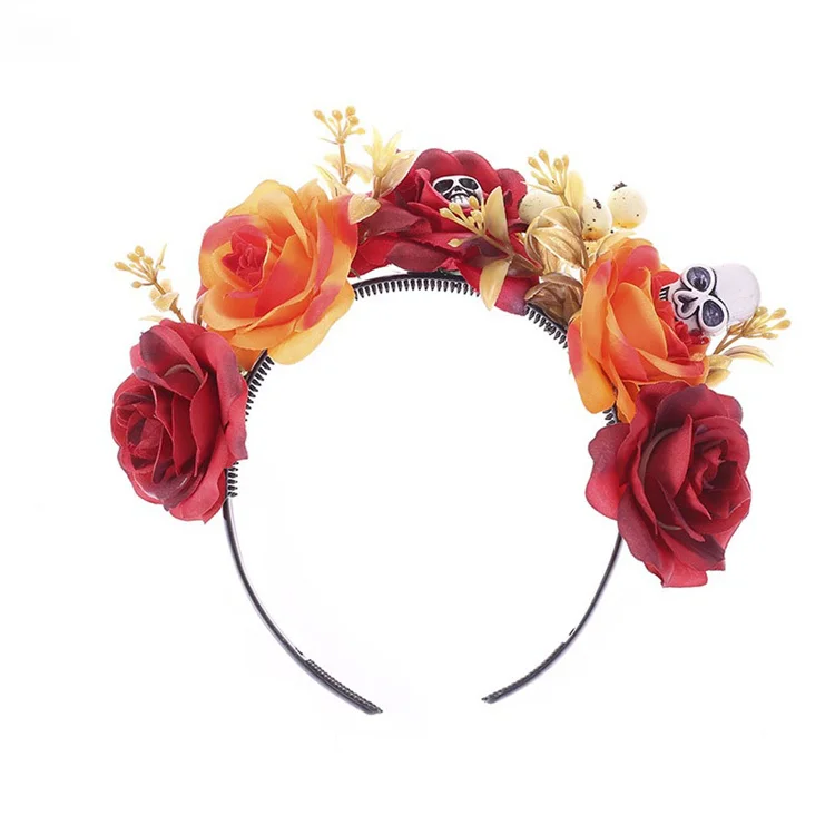 Hot Women Flower Hair Headdress Halloween Party Ladies Flower Headbands