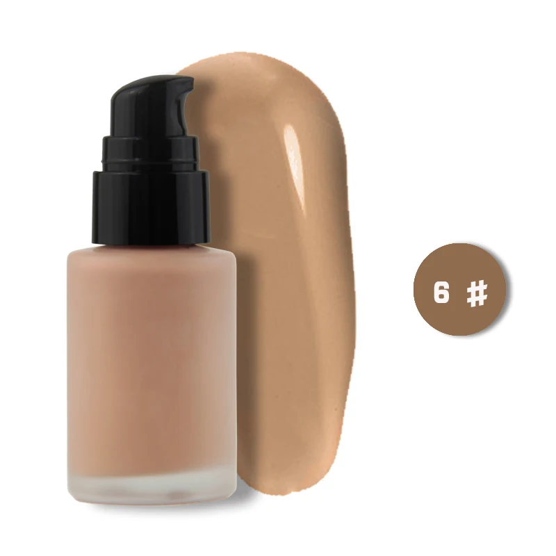 
8 colors liquid foundation Wholesale full coverage own brand liquid foundation Nature colors 