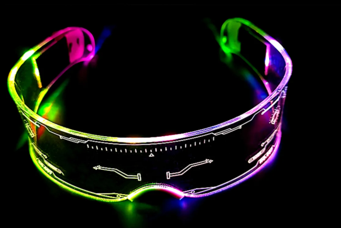  7 видов цветов 3D Светодиодная светящаяся Иллюзия светящиеся очки RGB новогодний фестиваль Праздничная Вечеринка 2020 Рождество для женщин и мужчин батарейный