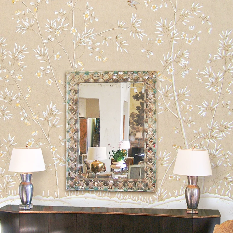 Best Price Minimalist Gray Tone Design Textured Wallpaper Non-toxic Hand Painted Chinese Silk Wallpaper With Custom Design