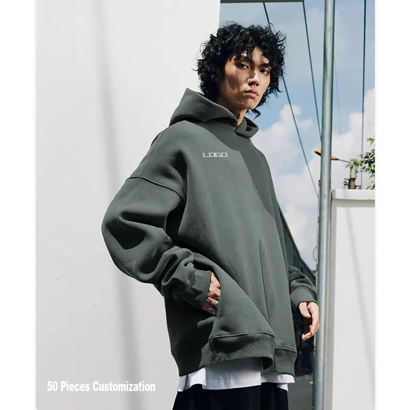 Fashion Custom Designer Branded Couple Oversized Embroidered Sweatshirt