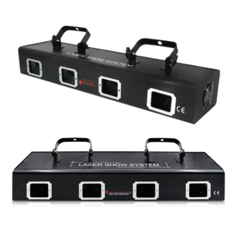 Higher Power Dj Laser Yellow Color Lazer Rectangle 4 Eyes RGB Line Scan Laser Beam Bar Light With Red Green Blue Yellow Color