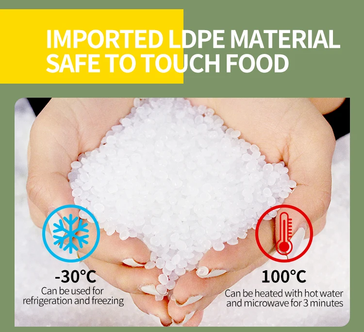 AIUDO Plastic Factory Direct Manufacturer Food Grade LDPE Clear Household Best Seller Moisture Proof Freezer Double Ziplock Bags