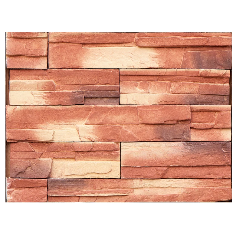 Natural slate stone veneer looking stacked artificial concrete stone panel eco friendly faux stone