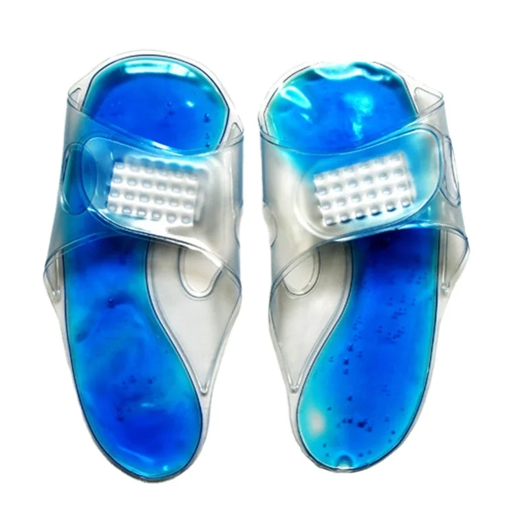 Wholesale Biological gel ice pack slipper reusable insole slippers Hot Cold Therapy for foot