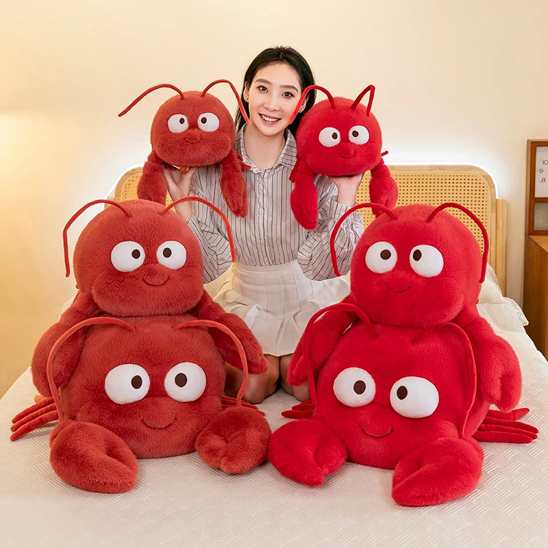 Wholesale Boston Lobster pillow pillow doll animal toy stuffed lobster plush toy gift for kids