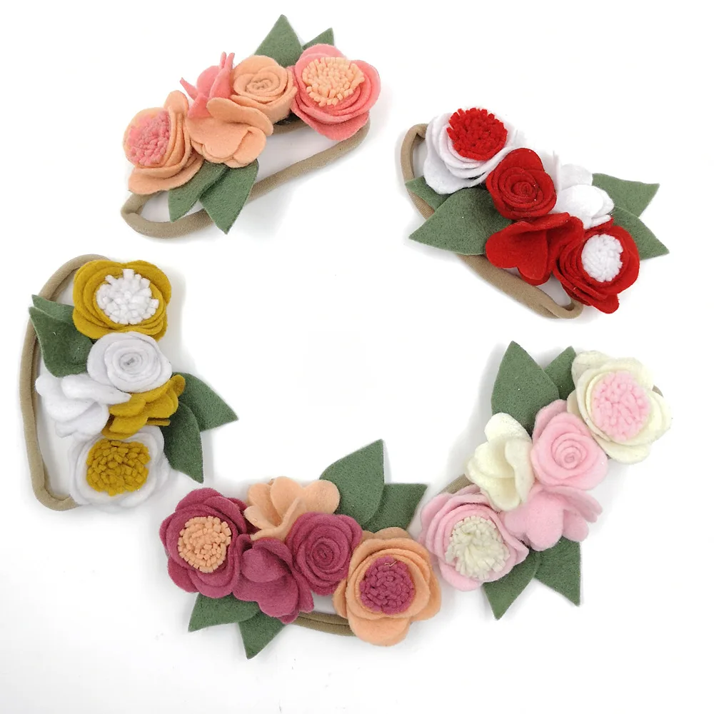 
China top supplier corded lace trim small iron on patches hand made flowers of wool 