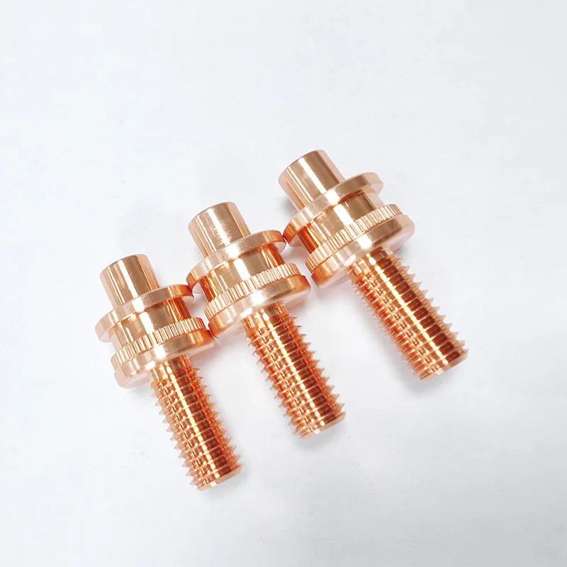Precision OEM copper bronze T2 C1100 Knurled Insert thumb Screws