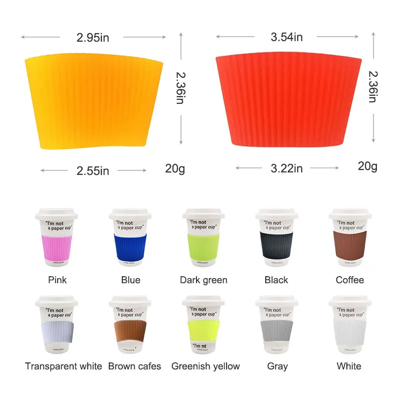 Wholesale Portable Non-Slip Insulation Stainless Steel Glass Water Bottle Silicone Cup Sleeves