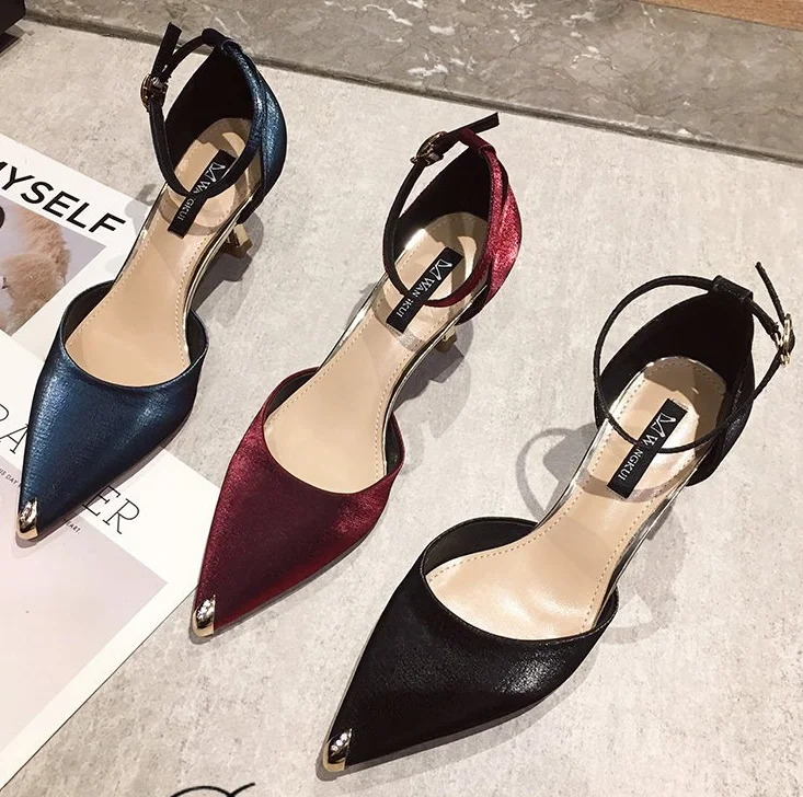 2022 Fashion Casual Mature Ladies Shoes Women New Design High Heeled Sandals