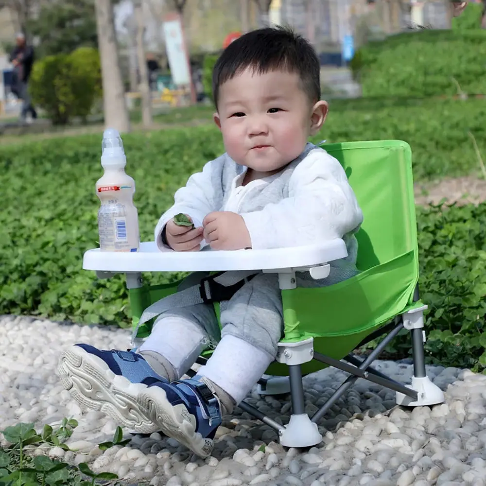 Baby Foldable Portable Dining Chair With Board Safety Belt Kids Beach Chair Camping Kids Comfortable Feeding Seat Baby