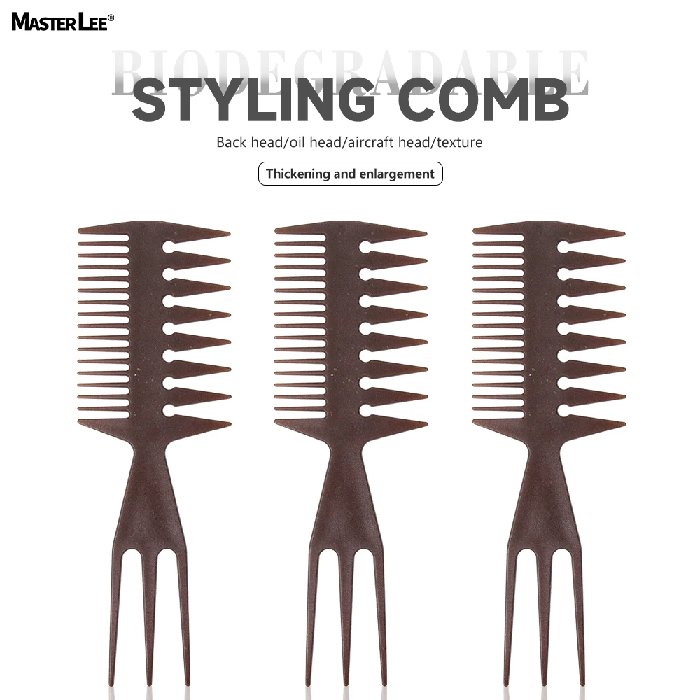 100% Environmental Friendly Material Men Women Hair Dressing Styling Fork Comb Oil Head Coconut Fibre Wide Tooth Comb
