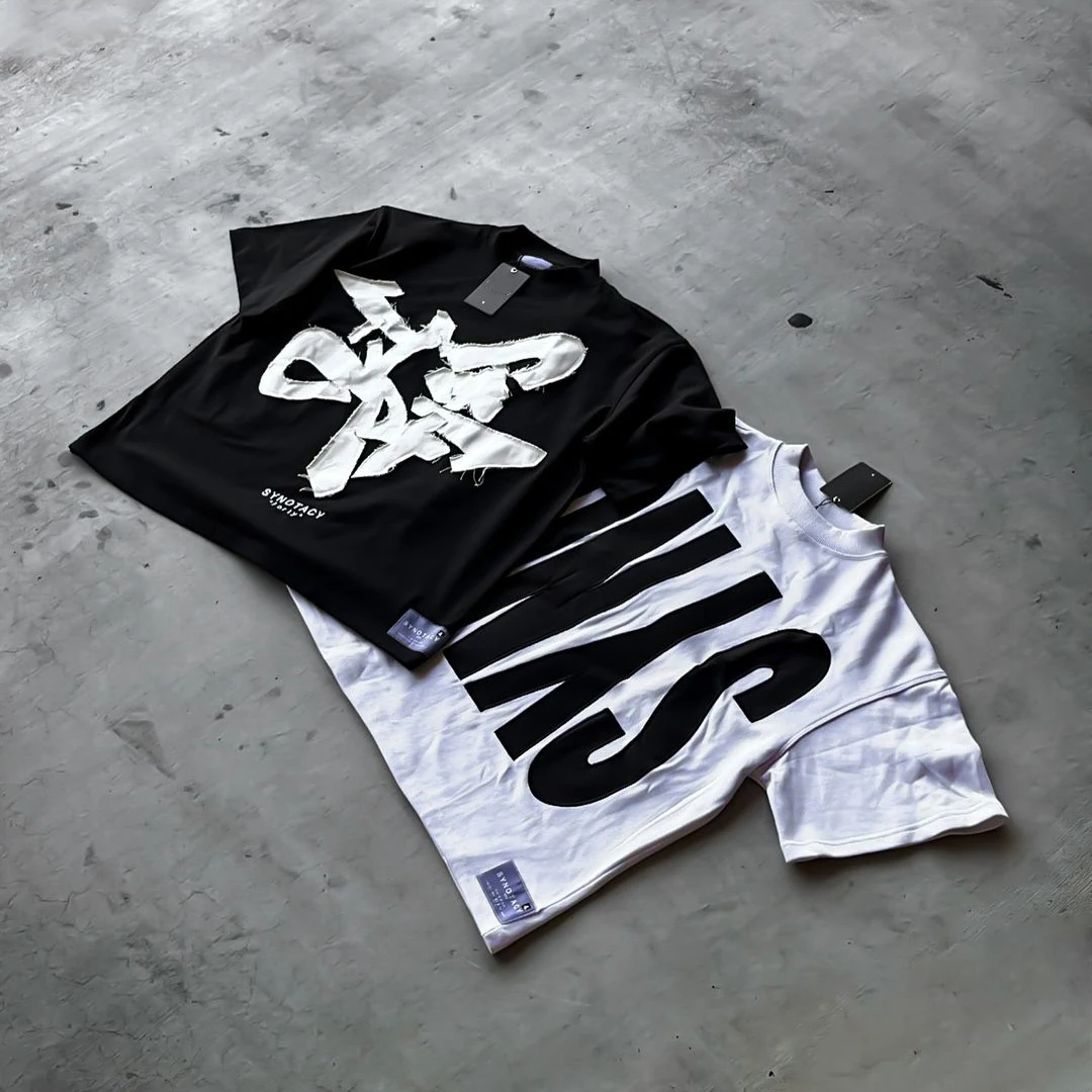 Heavyweight 300 gsm oversized cotton plain designer custom men t shirt baggy boxy fit applique 3d embroidery letter tshirt