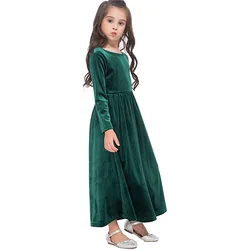 Детское платье с длинным рукавом, с цветочным принтом