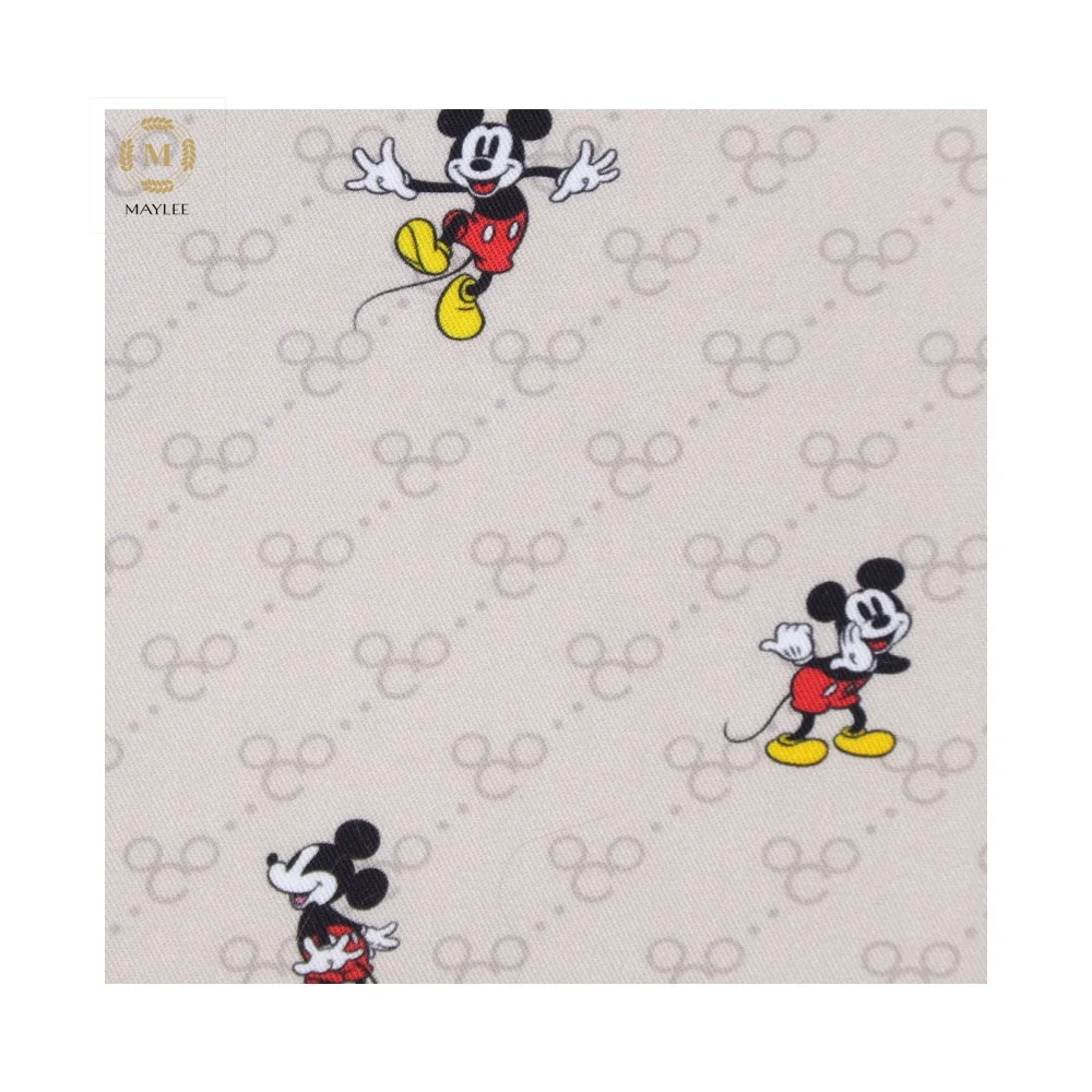 12072 Микки Мауса цифровой 100% tencel/lyocell саржевая тканая ткань для женских платьев рубашек растений костюмы